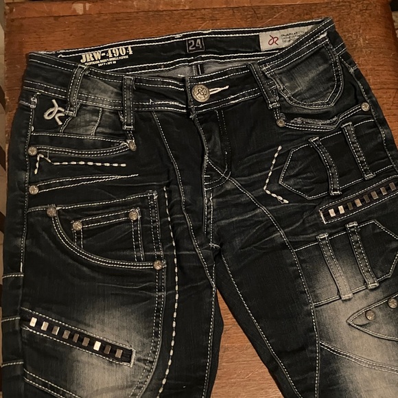 Authentic JRag Industry Famous Denim size 24 Dark Indigo - Picture 10 of 16